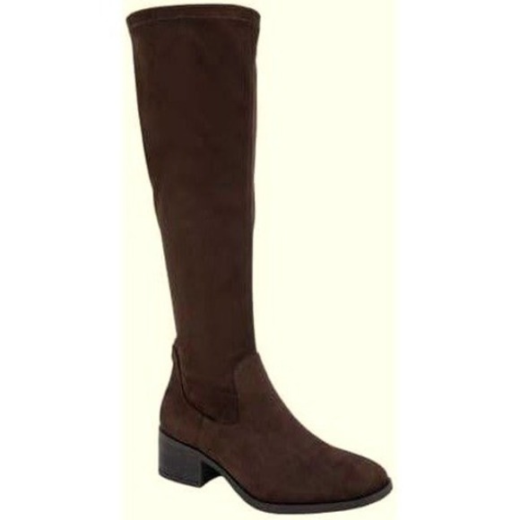 Kenneth Cole Shoes - Kenneth Cole Stanford Brown Knee High Soft Stretch Women's Boots